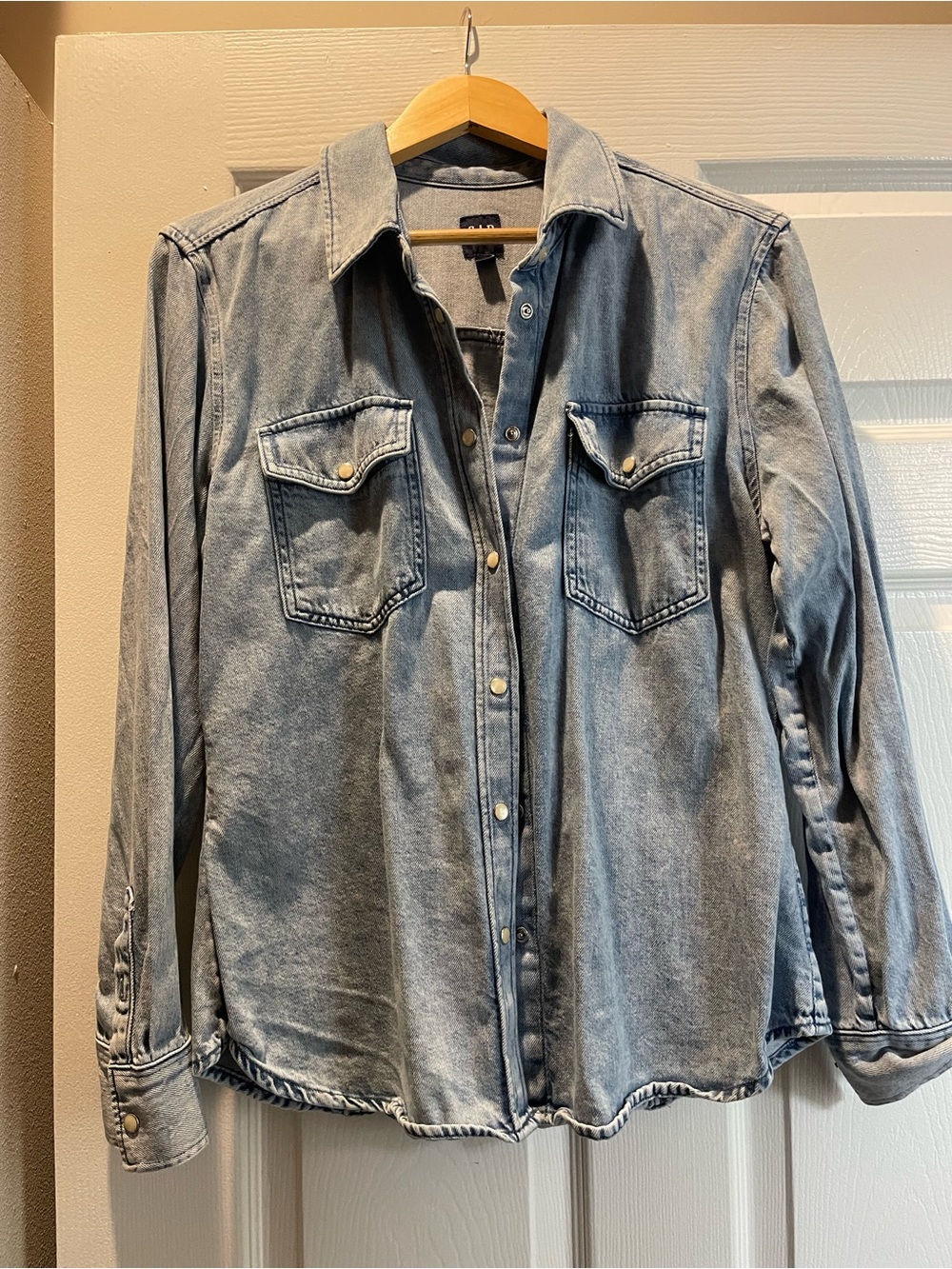 GAP Light Blue Denim Western Button-Down Shirt